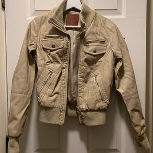 Tan “leather” jacket